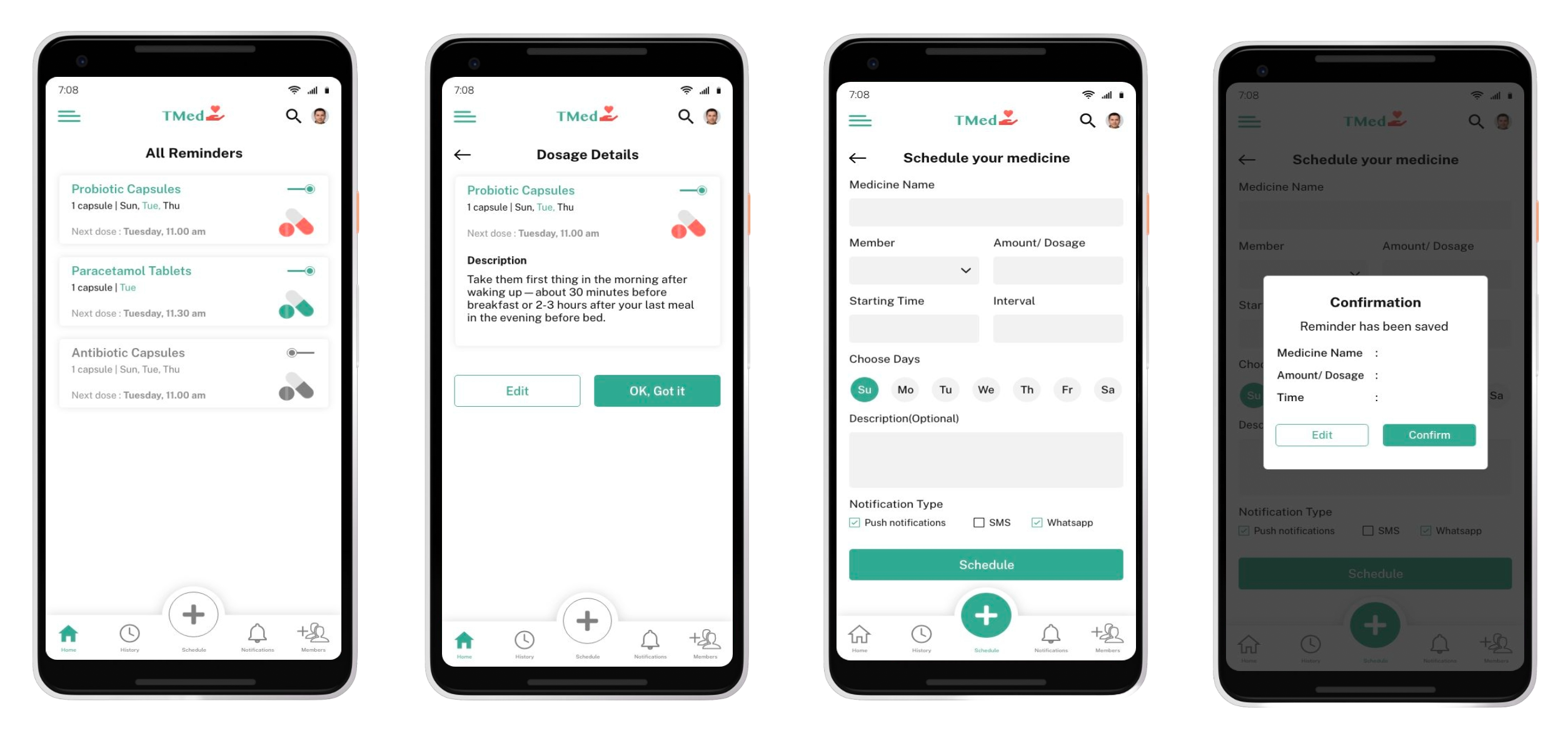 TMed- Key mockups